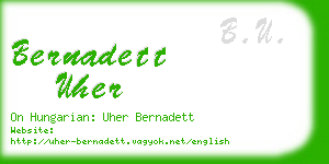 bernadett uher business card